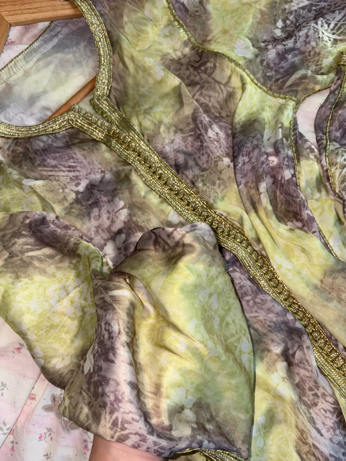 모로코 100% Silk , 2001년에 마라케시 수제 카프탄 드레스  상품이미지7