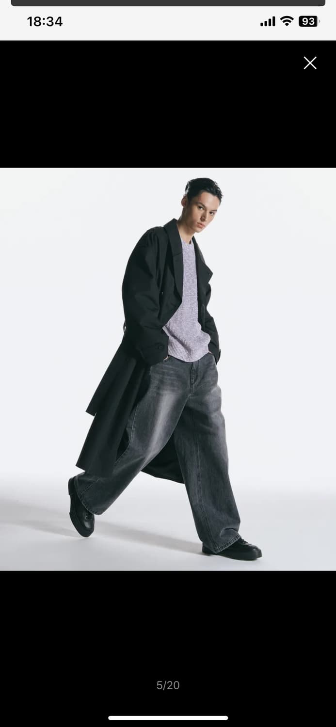 인사일런스 CALIK 로우 웨이스트 와이드 진 ASH GREY 상품이미지5