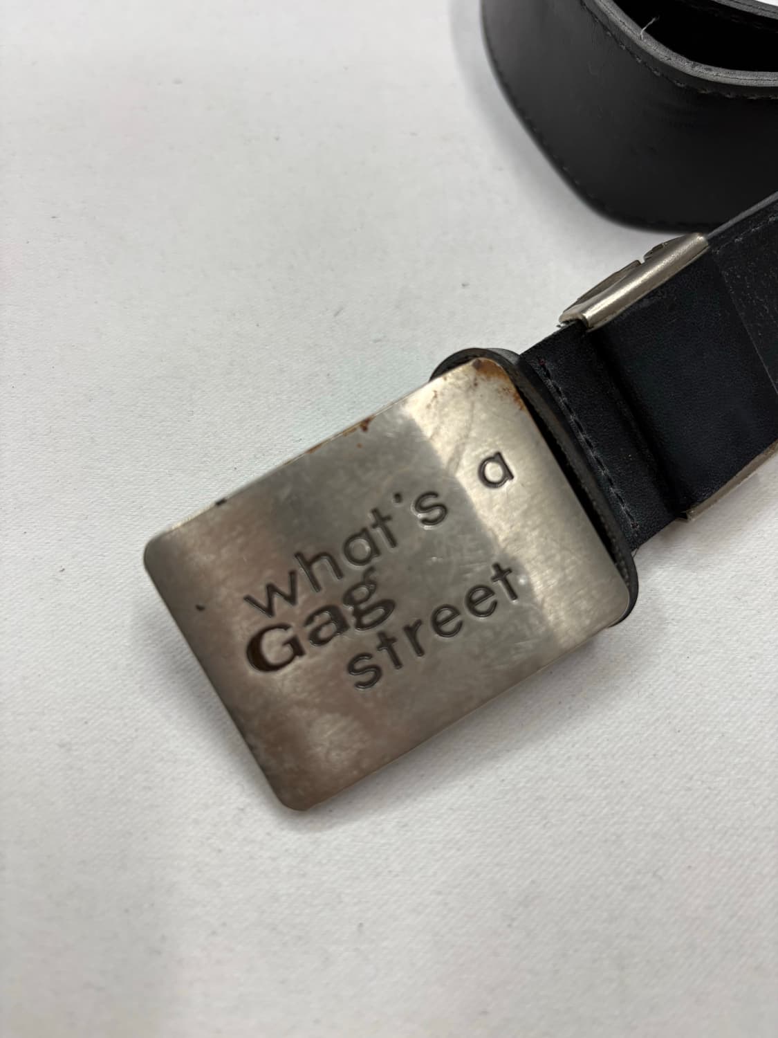 What‘s Gas street 빈티지 레더 메탈 버클 벨트 상품이미지2