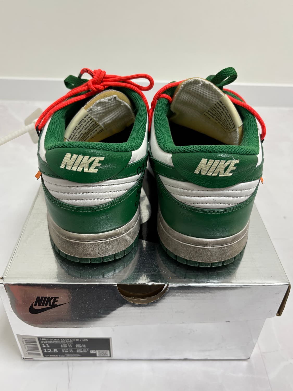 나이키 x 오프화이트 덩크 로우 파인 그린 상품이미지4