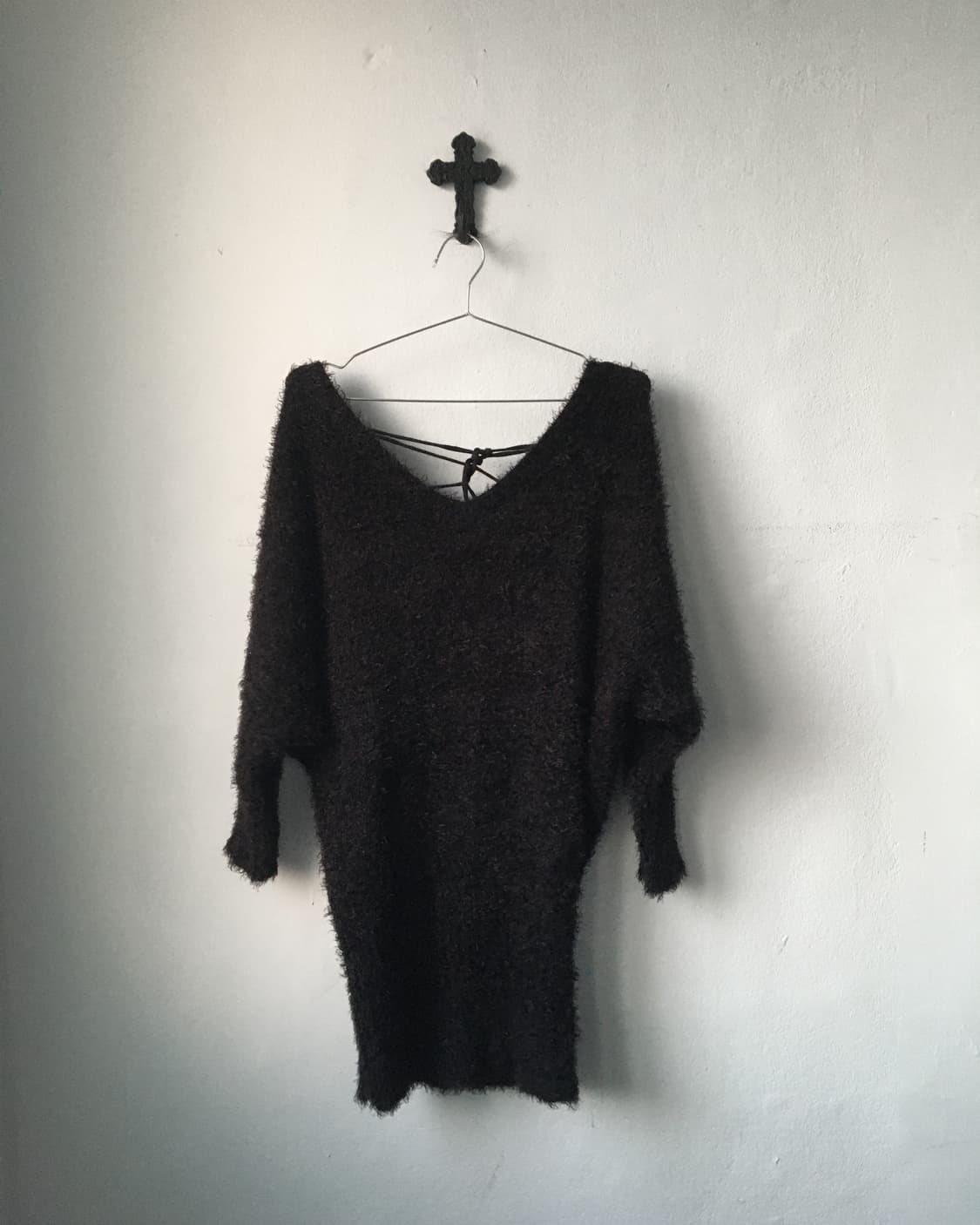 Lace up point fluffy onepiece 상품이미지2