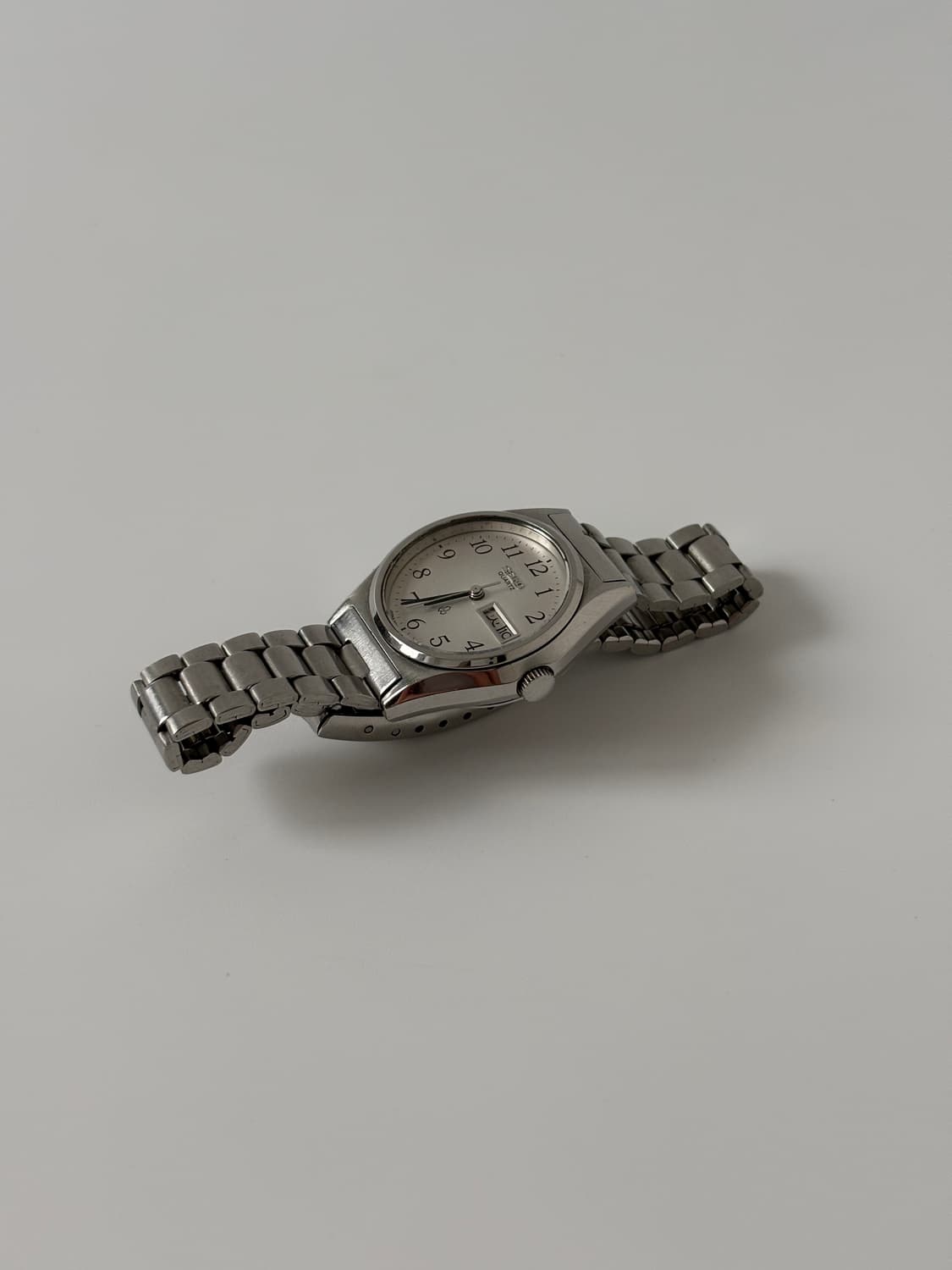 세이코 1980년도 빈티지 시계 아라빅 인덱스 실버 쿼츠 여성 상품이미지5