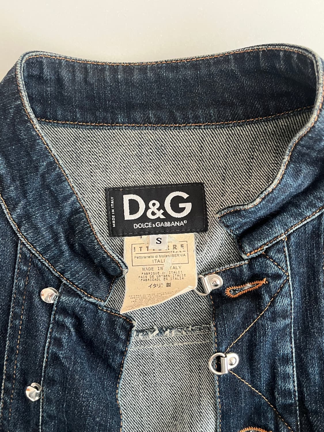 S) 돌체앤가바나 빈티지 데님 자켓 진청 상품이미지4