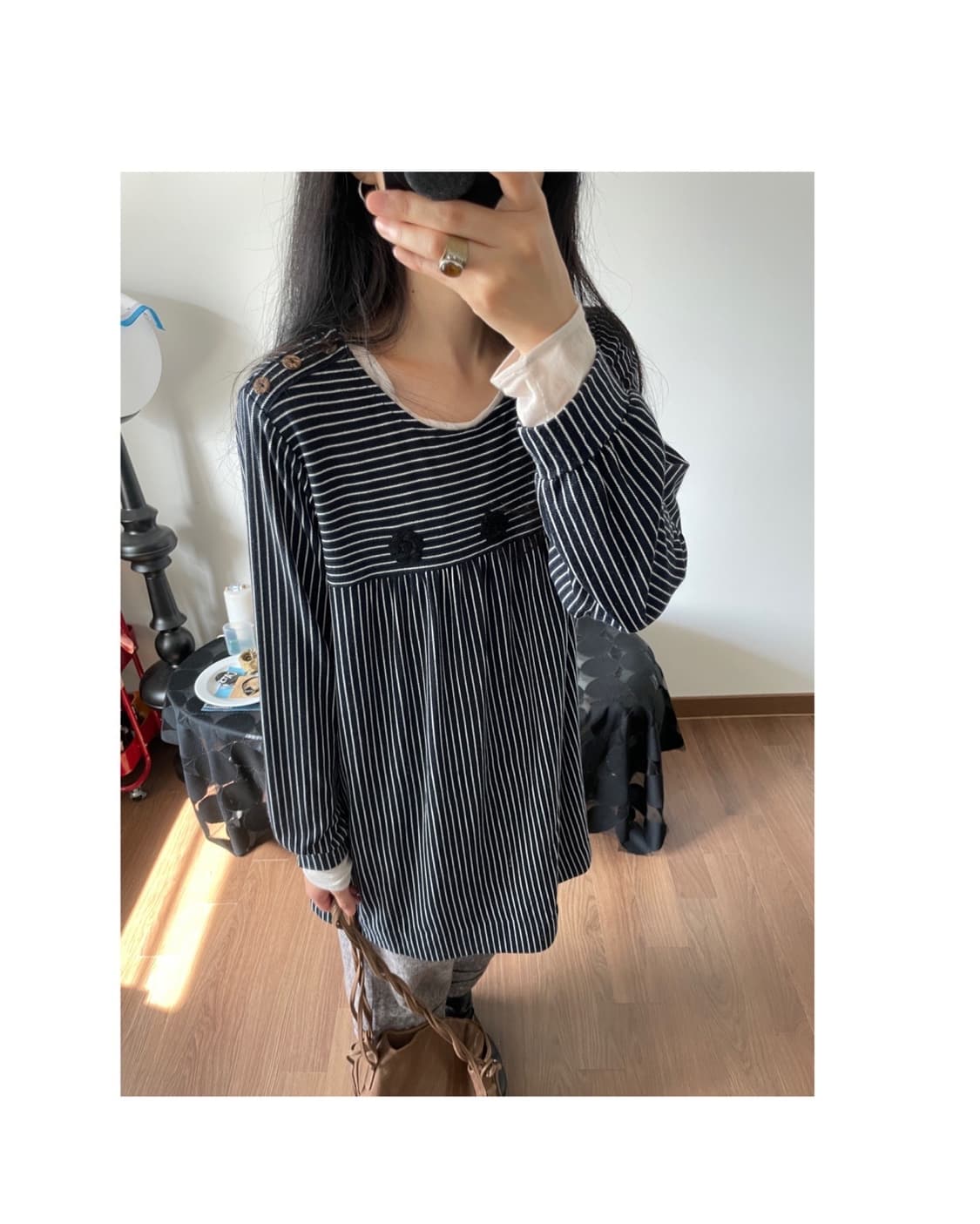 stripe patterned one-piece 상품이미지6