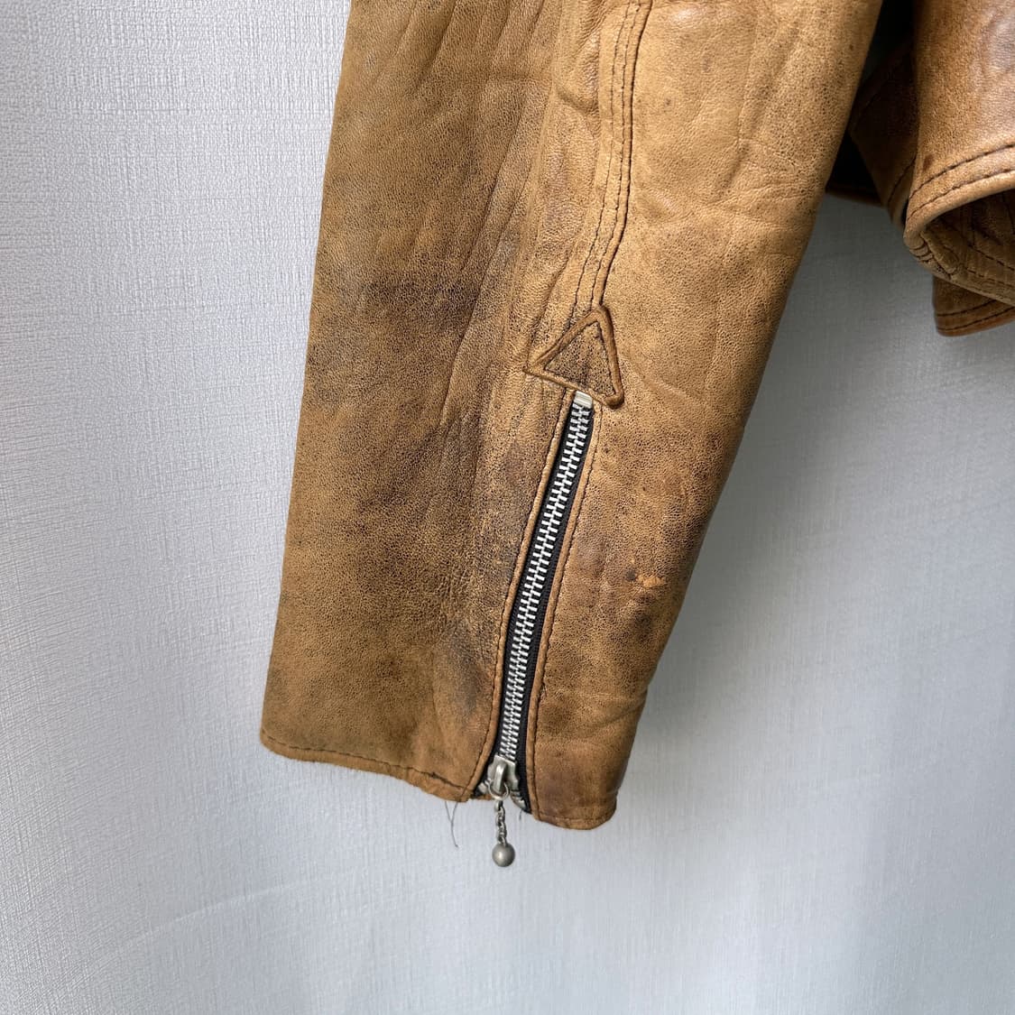 Ken Market Made in England 레더 자켓 카멜 M 상품이미지6