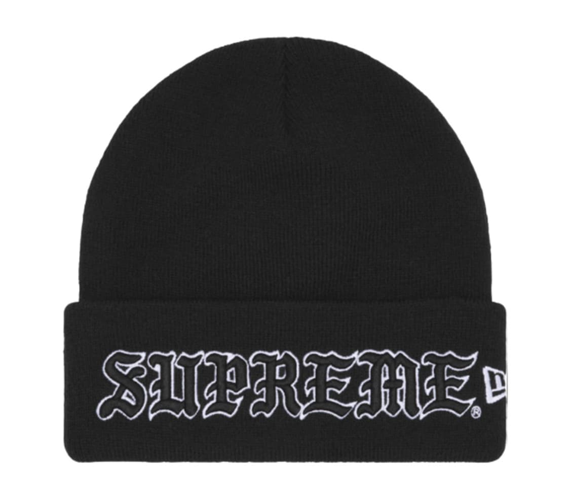 슈프림 뉴에라 올드 잉글리쉬 비니 블랙 -25fw 상품이미지1