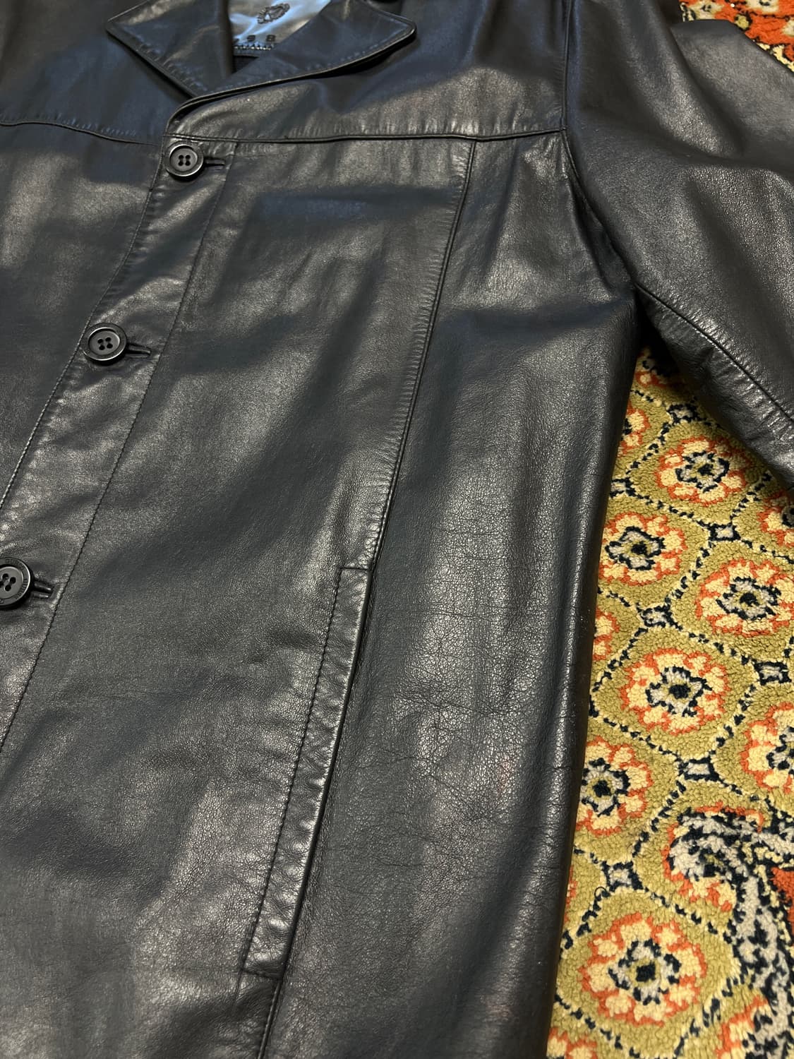 [L] OLD Guess 게스 빈티지 가죽 카코트 상품이미지7