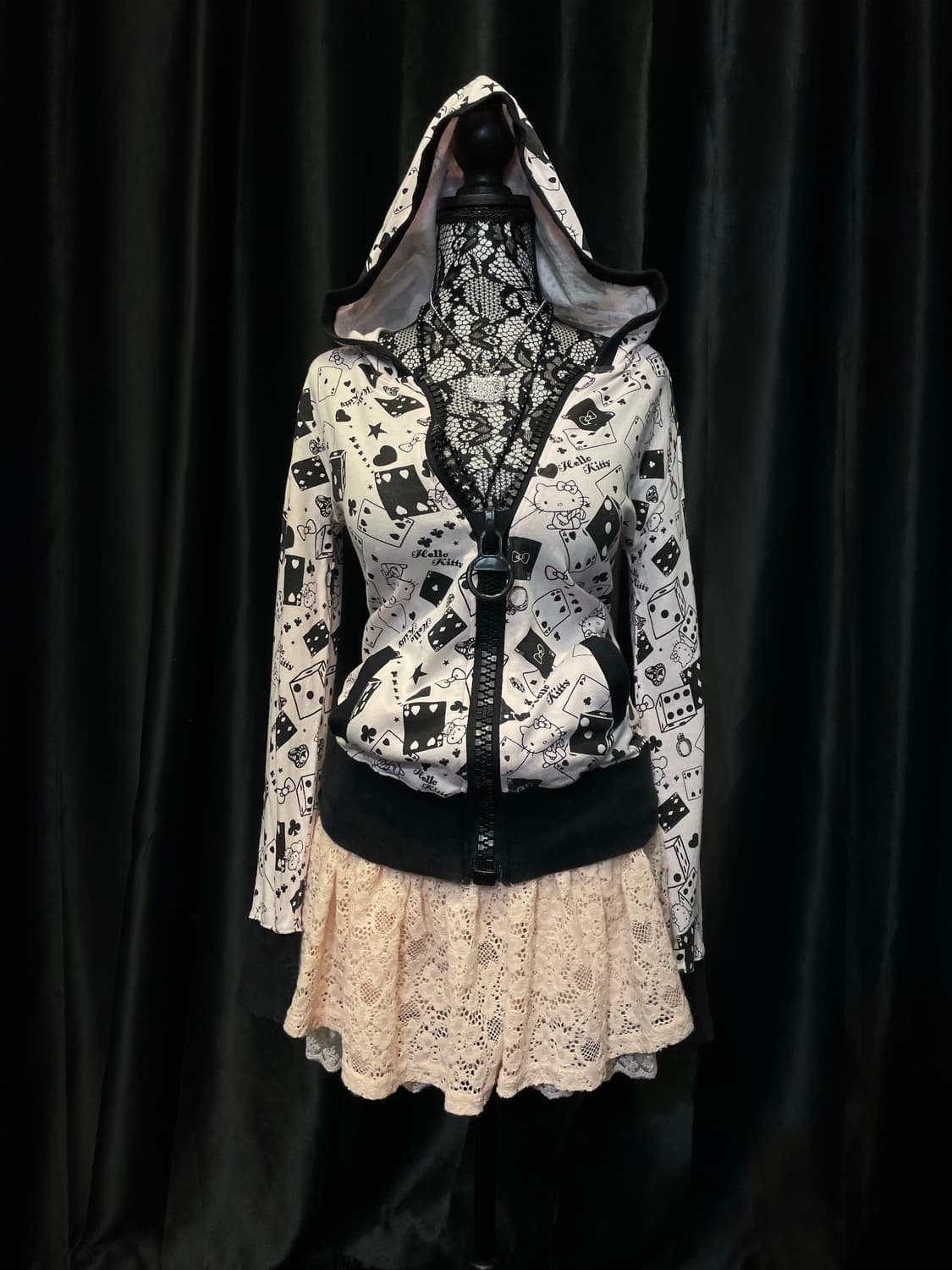 colza hellokitt 헬로키티 갸루 후드집업 상품이미지2