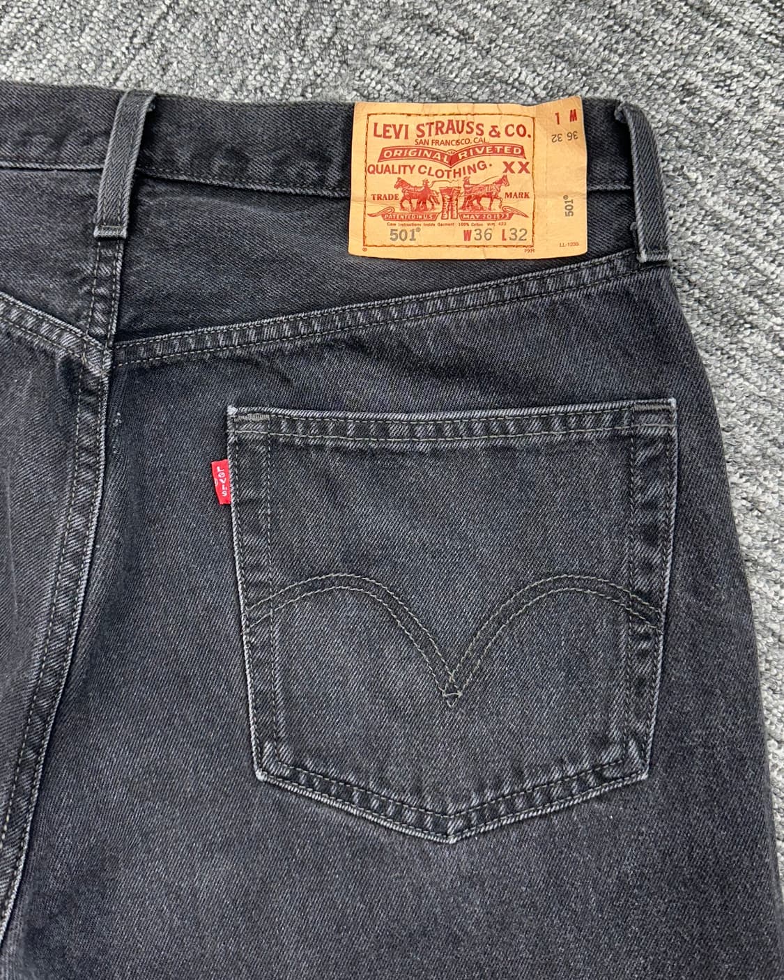 (허단43)00'S 리바이스 501 워싱블랙-M1201 상품이미지5