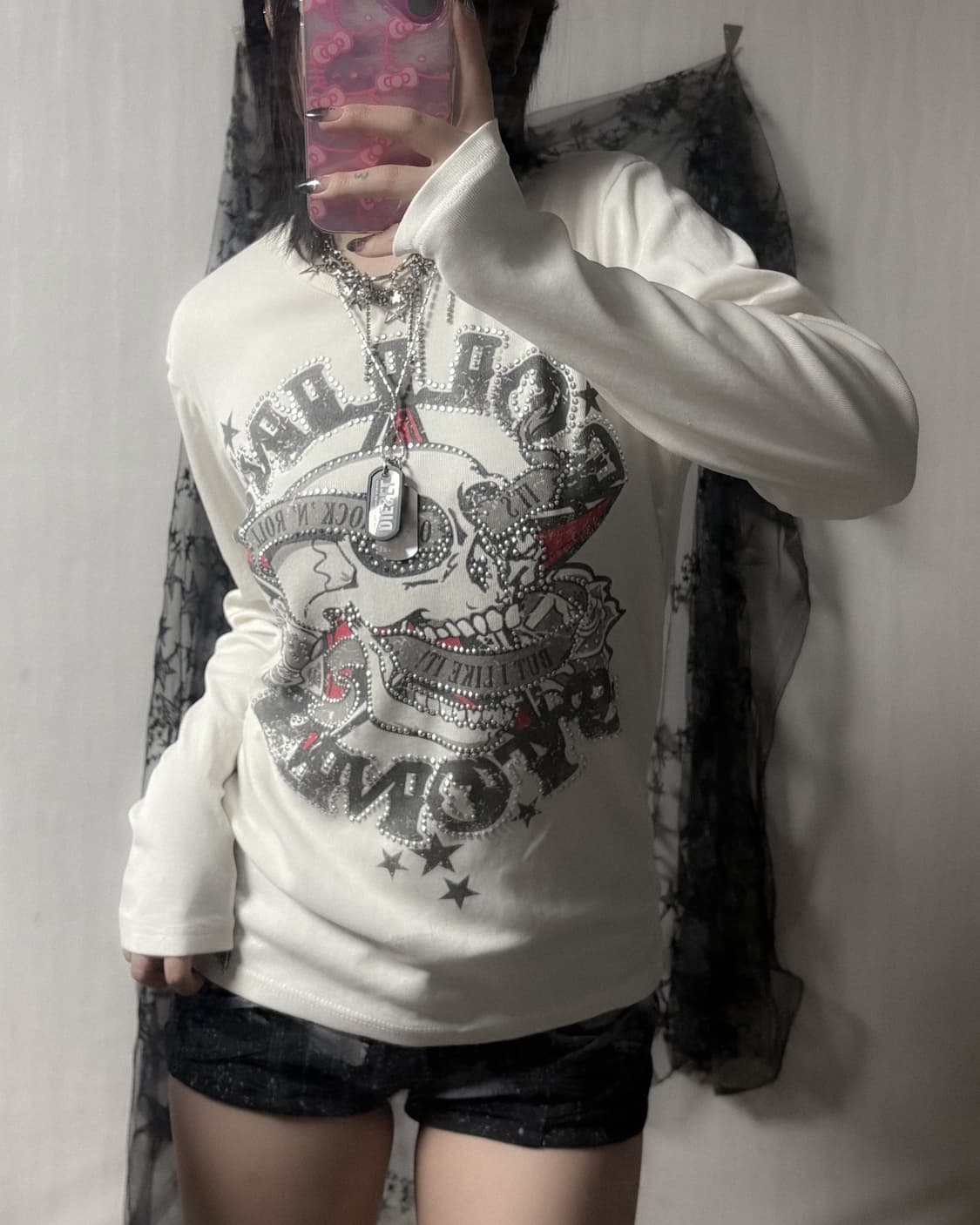 펑크 스컬 포인트 롱슬리브  상품이미지1