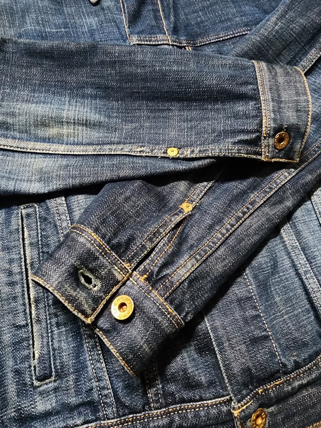 90's 빈티지 폴로진스 인디고 데님 트러커자켓 상품이미지10