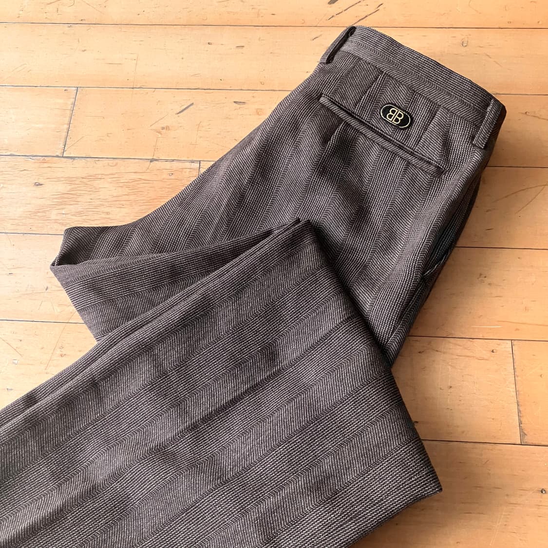 BALENCIAGA 빈티지 발렌시아가 90s 투턱 울 슬렉스 상품이미지1