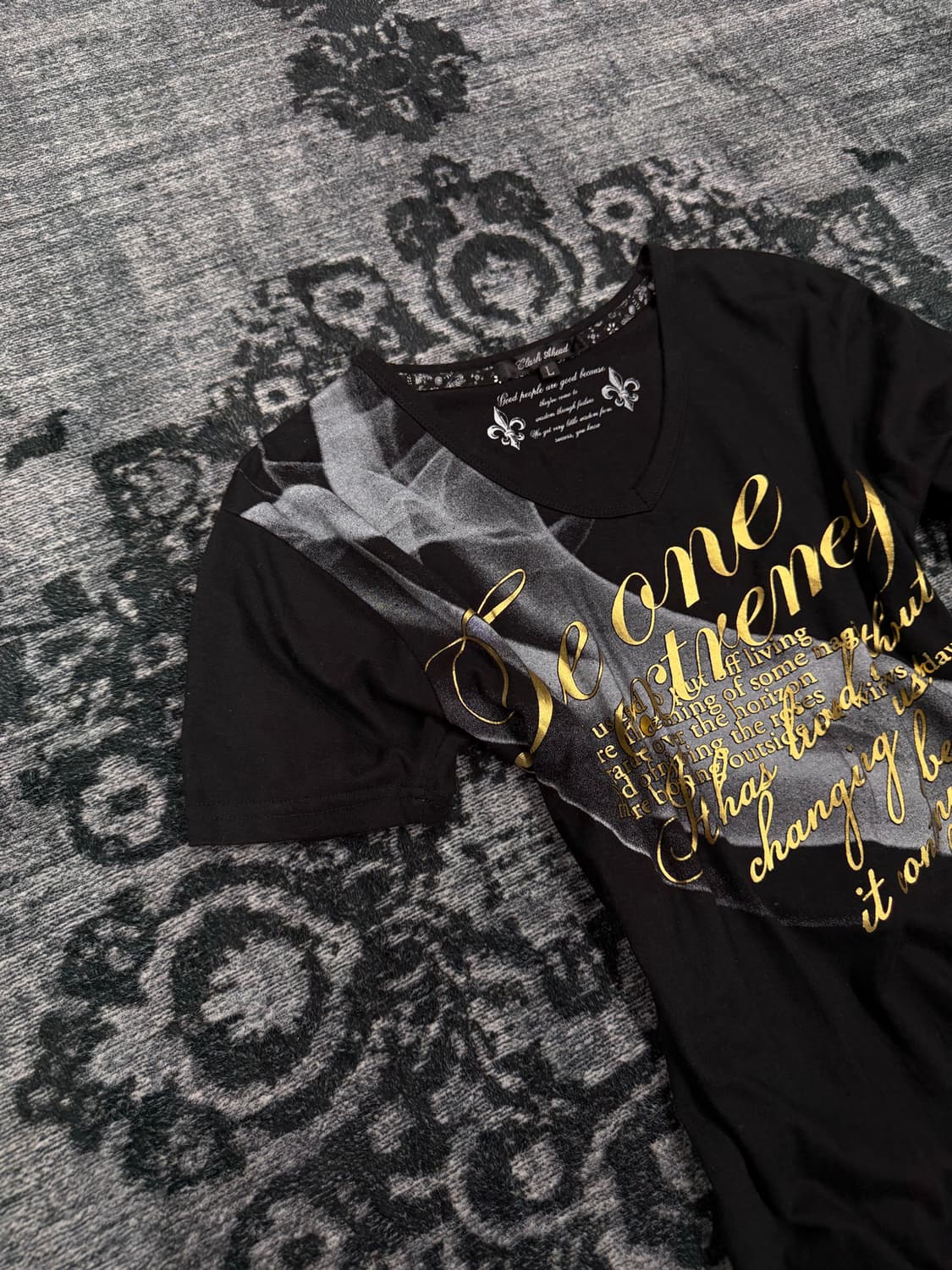 Clash ahead 00s smoke lettering t shirts 상품이미지2