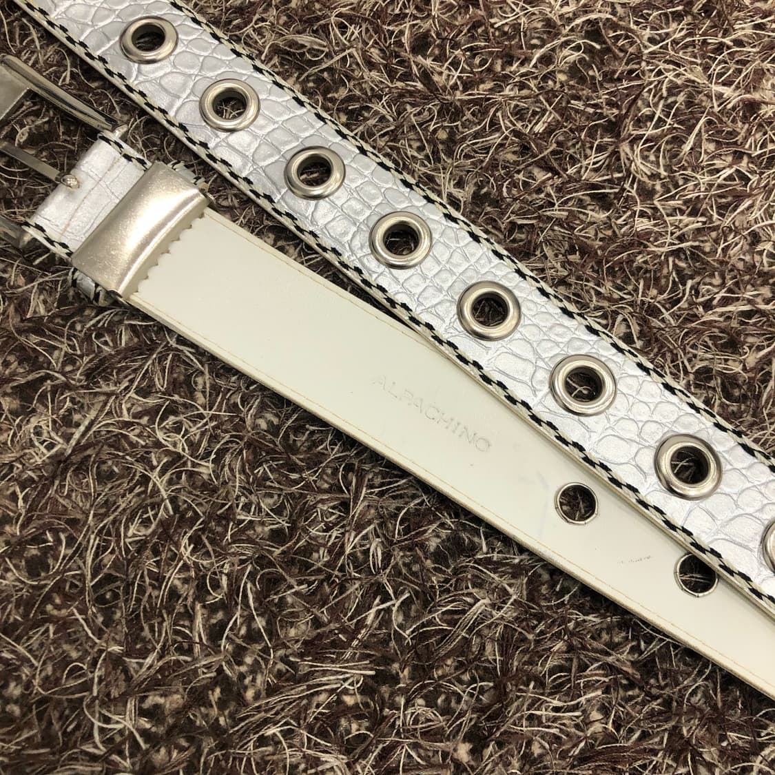 ALPACHINO 실버 아일렛 벨트 상품이미지3