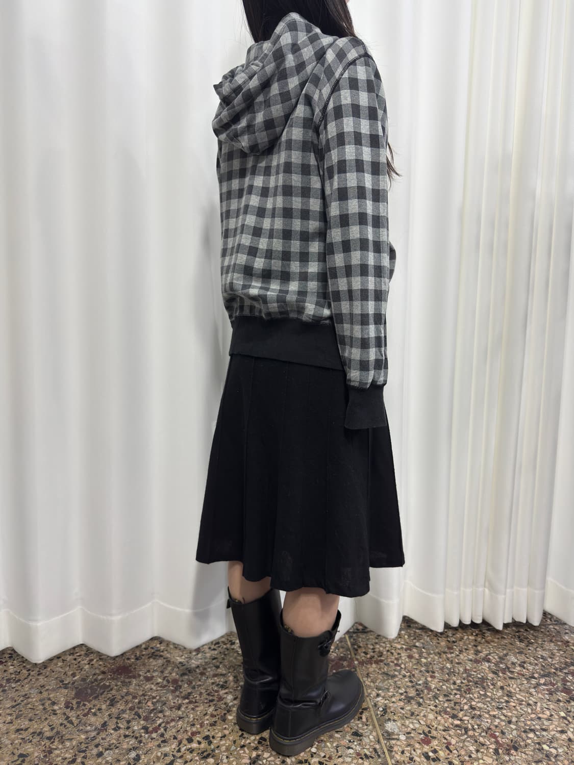 uniqlo original wash check hood zipup 상품이미지5