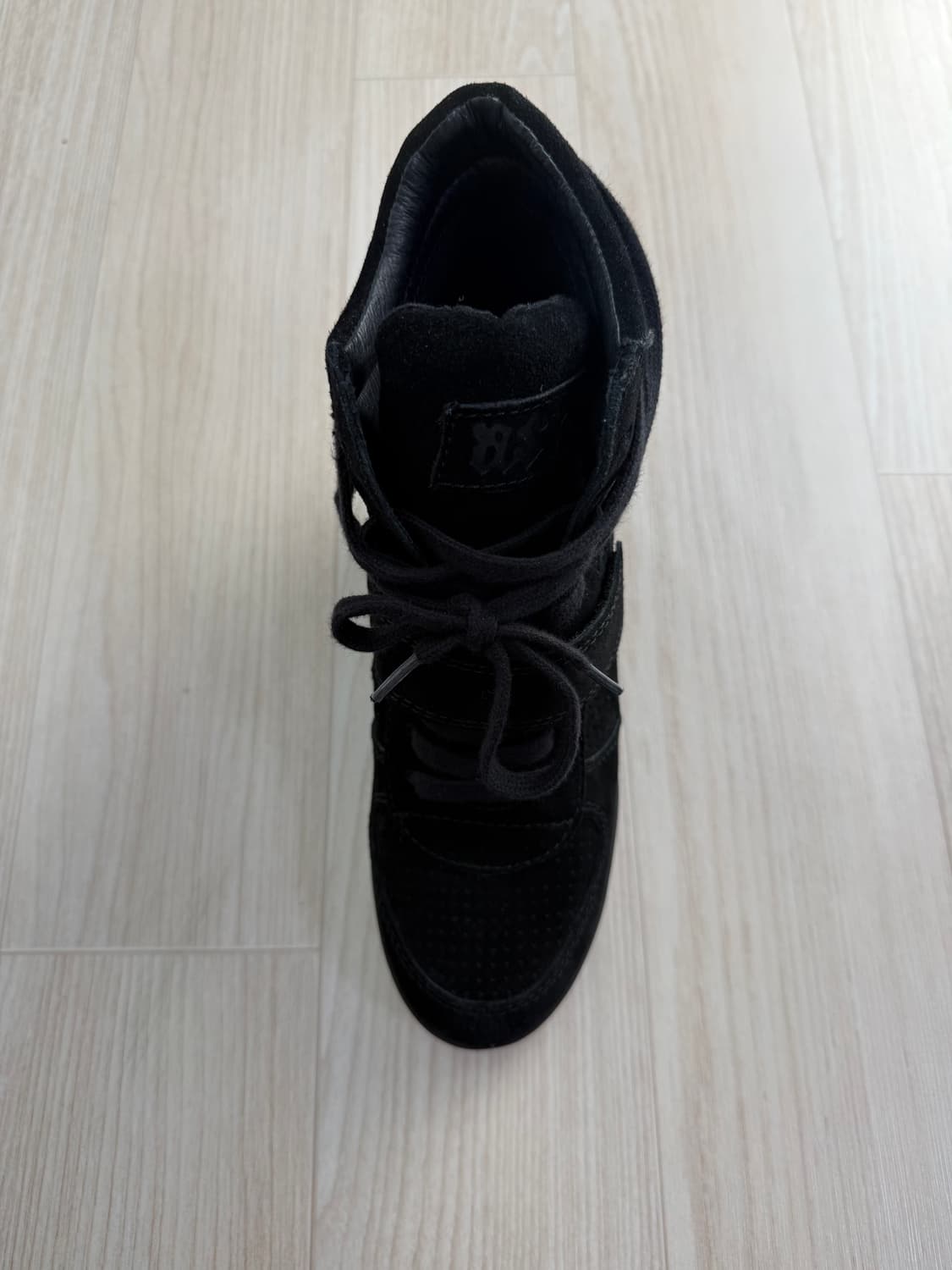 Ash 웨지 스니커즈 스웨이드 블랙 상품이미지2