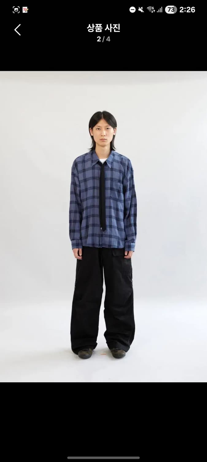 [3]해칭룸 클래식 셔츠 다이드 체크 블루 상품이미지1