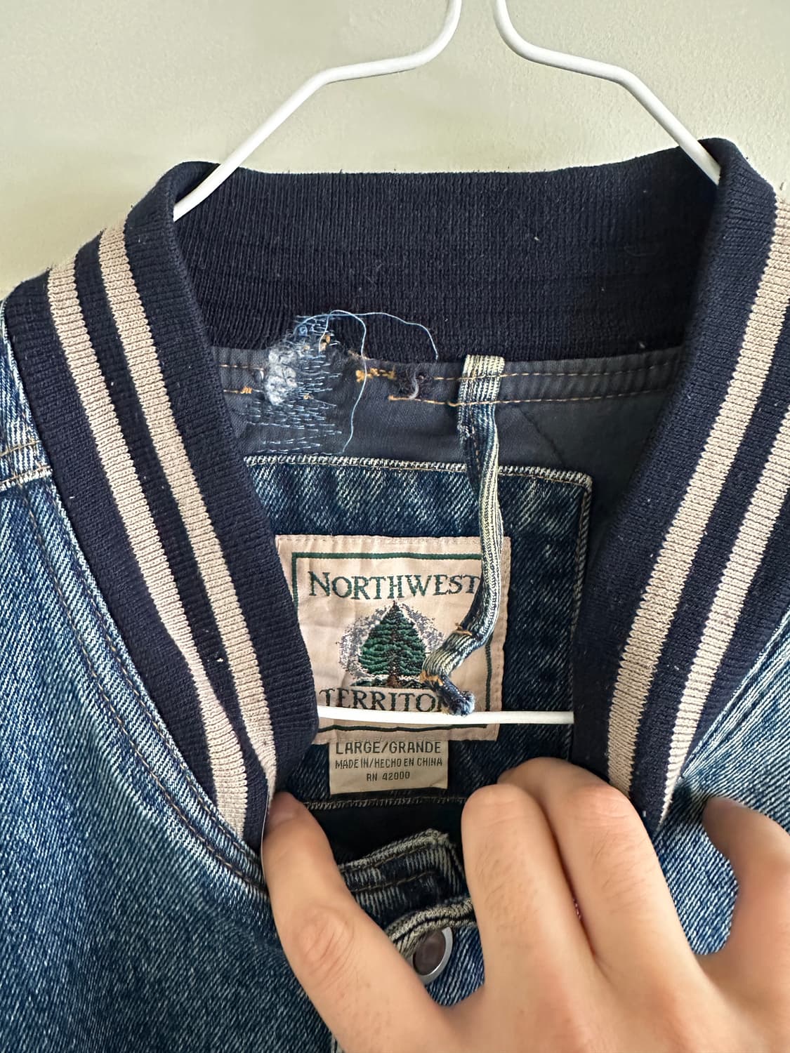 NORTHWEST TERRITORY 데님 바시티 자켓 상품이미지2