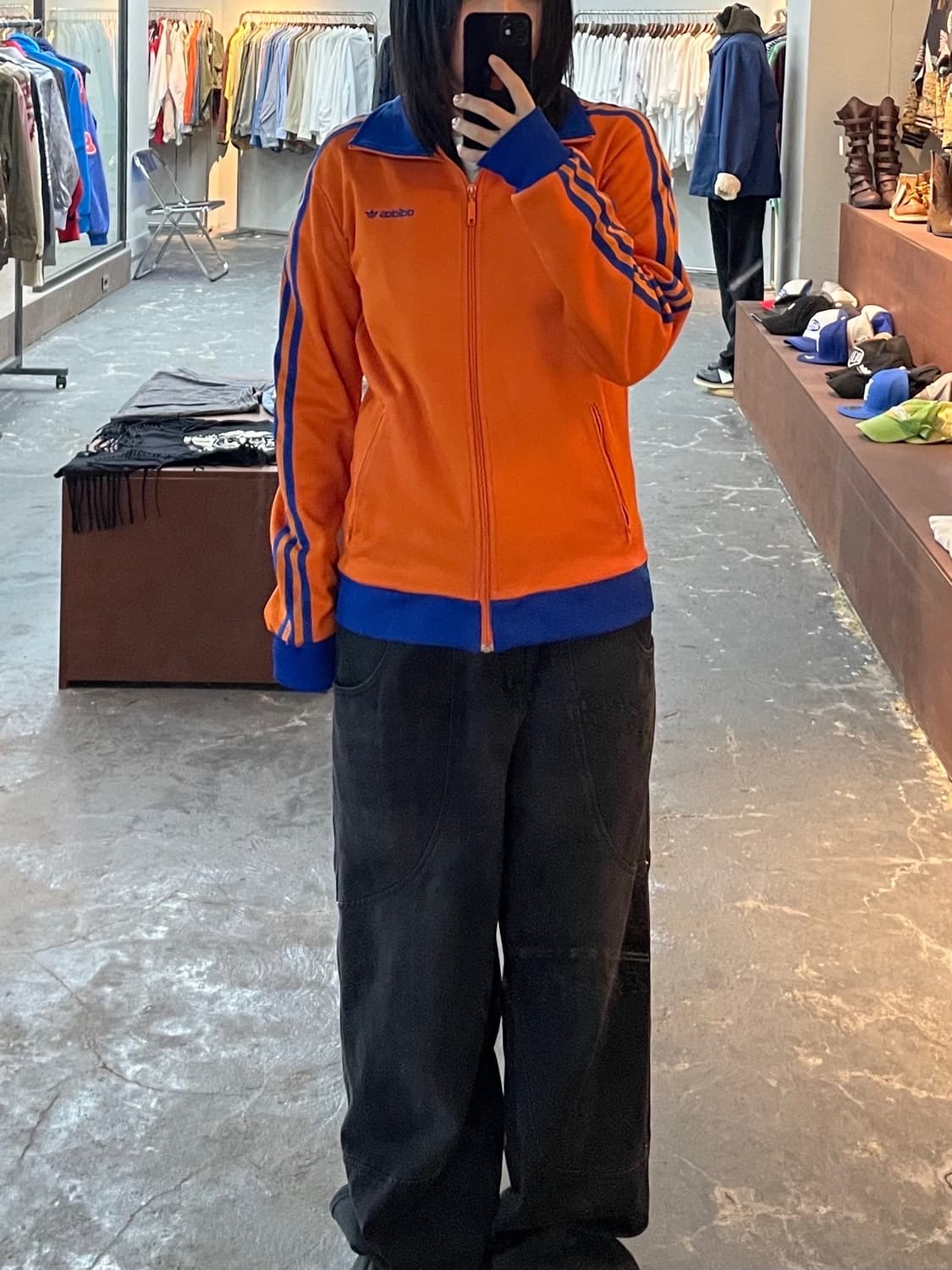 아디다스 베켄바우어 오렌지블루 트랙탑져지 H1215 상품이미지1