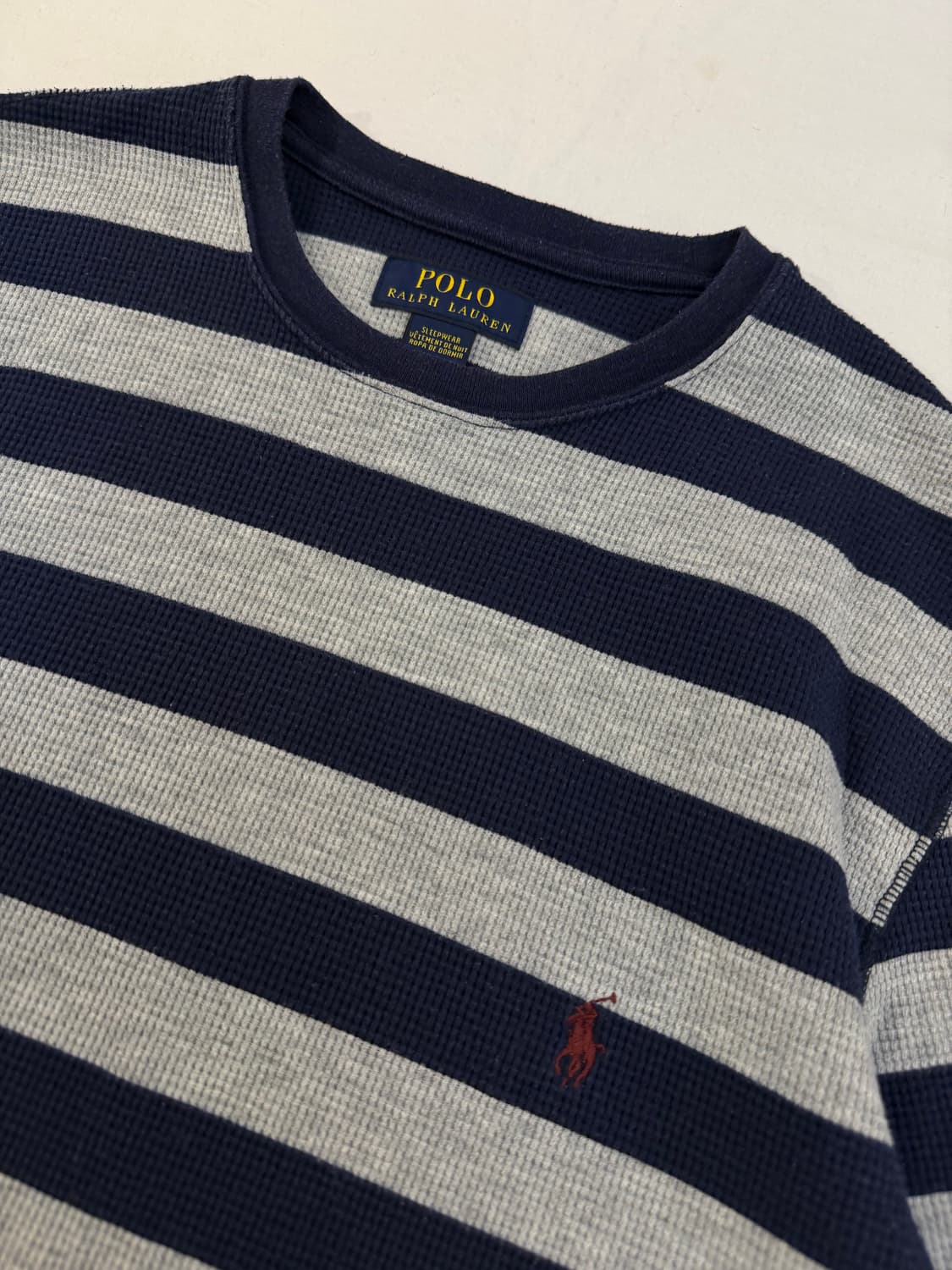 희귀) 폴로 랄프로렌 스트라이프 와플 써멀 롱슬리브 긴팔티 상품이미지2