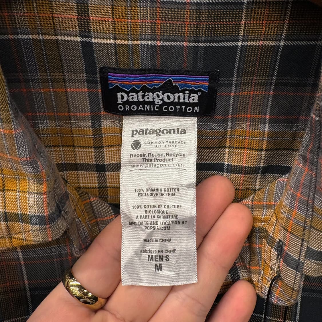 10s 파타고니아 오가닉코튼 마드라스 체크 캐주얼 셔츠 브랜드탭 N740 상품이미지6