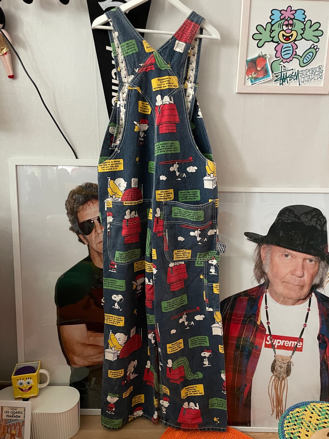 빈티지 부푸우 x 스누피 데님 오버롤 상품이미지2