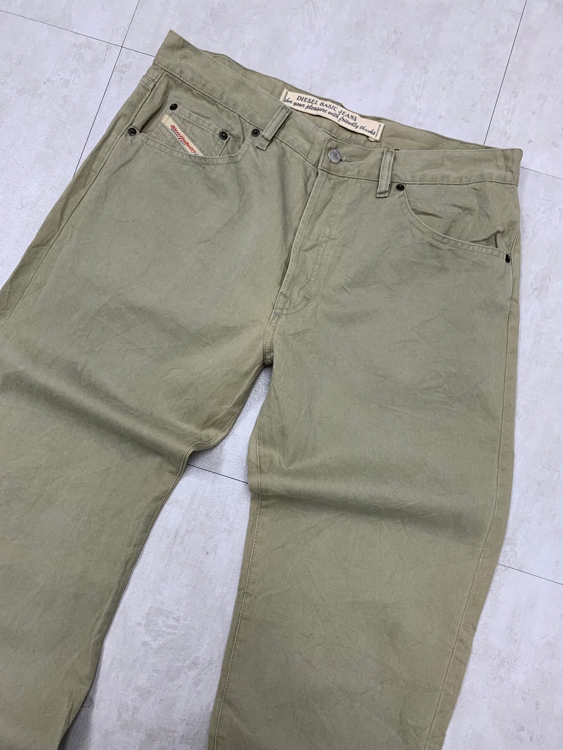 디젤 베이지 코튼 팬츠 #573 상품이미지2