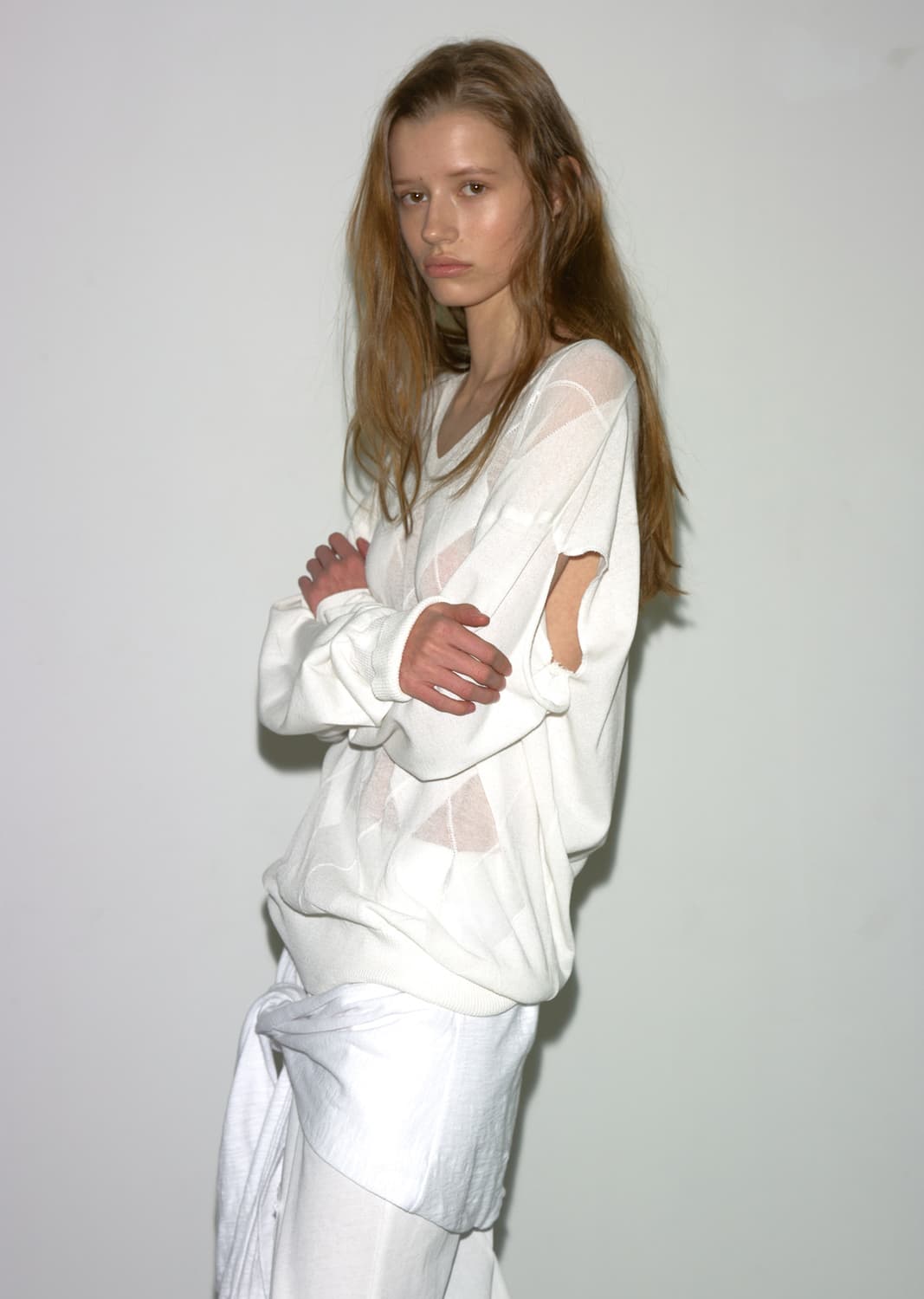 s/e/o 에스이오 시어 아가일 브이넥 니트 상품이미지2