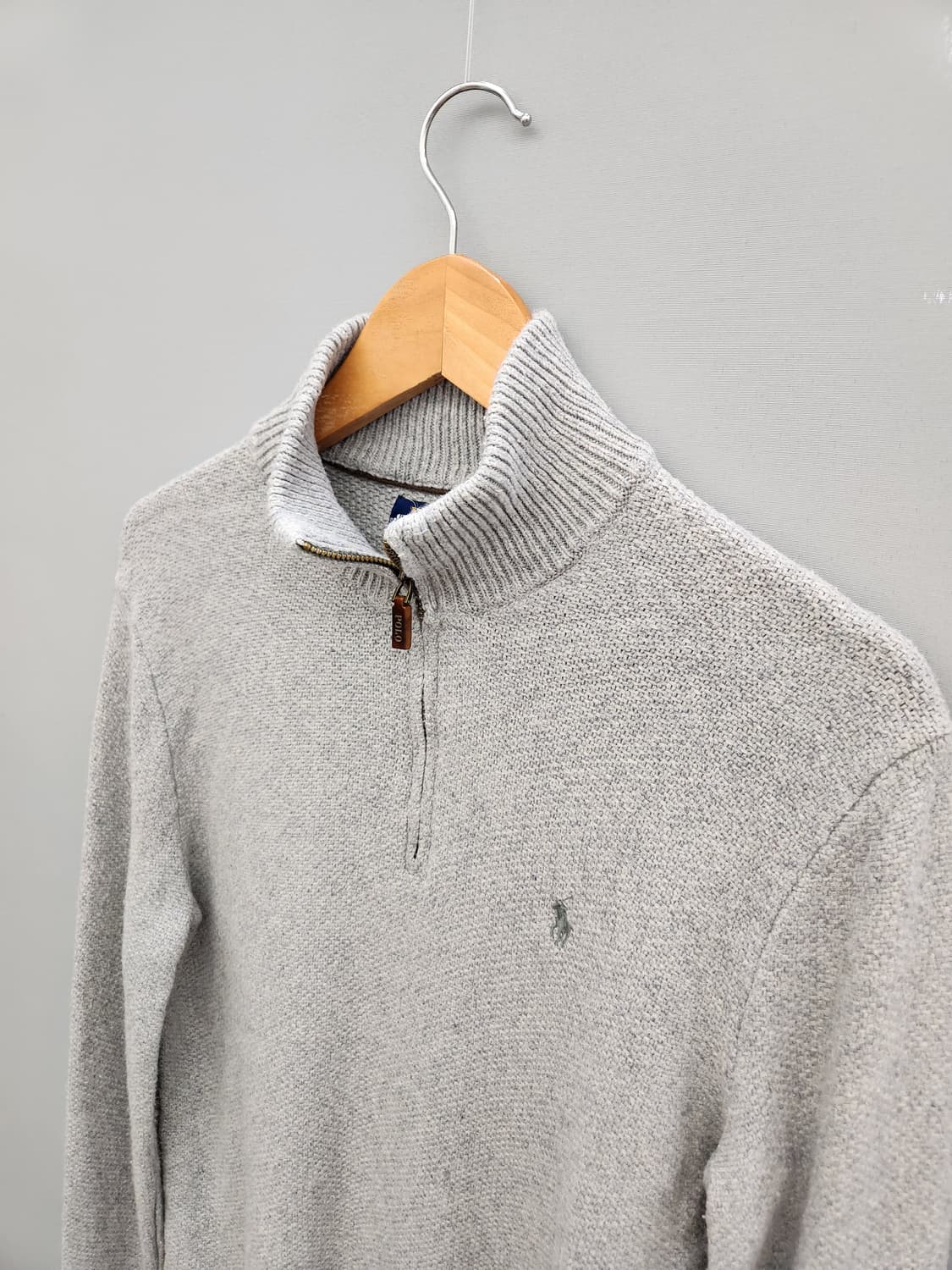 폴로 랄프로렌 하프넥 니트 스웨터 그레이 상품이미지3
