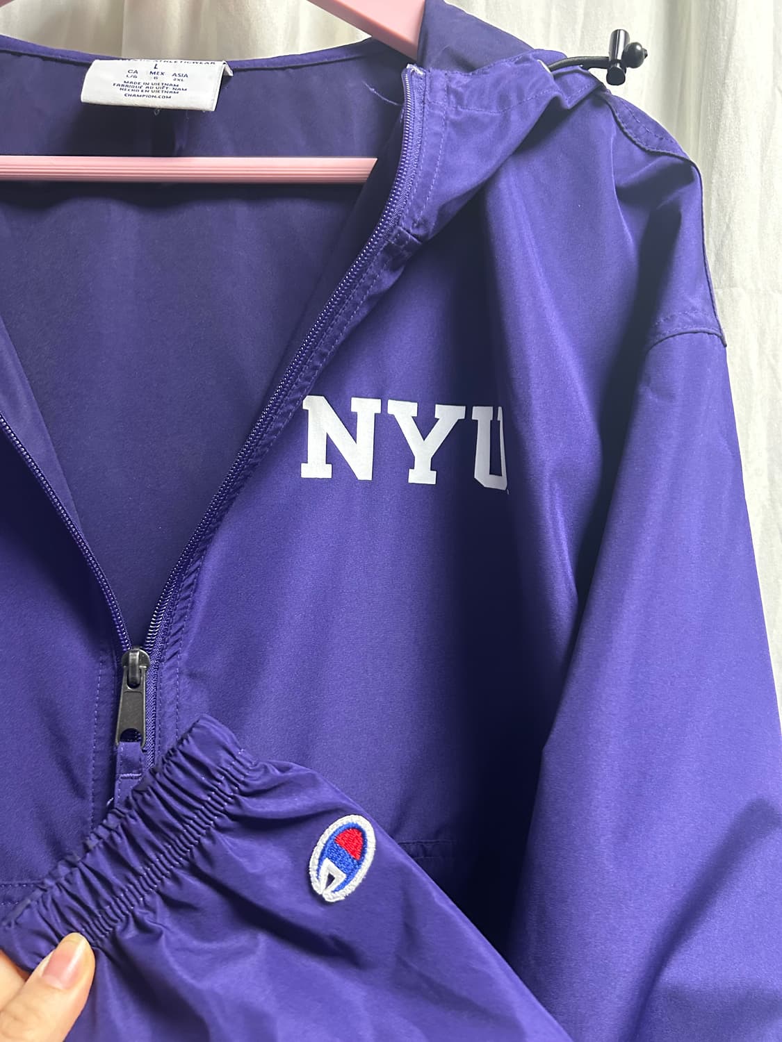 Champion NYU(뉴욕대) 공식 굿즈 챔피온 나일론 아노락  상품이미지5