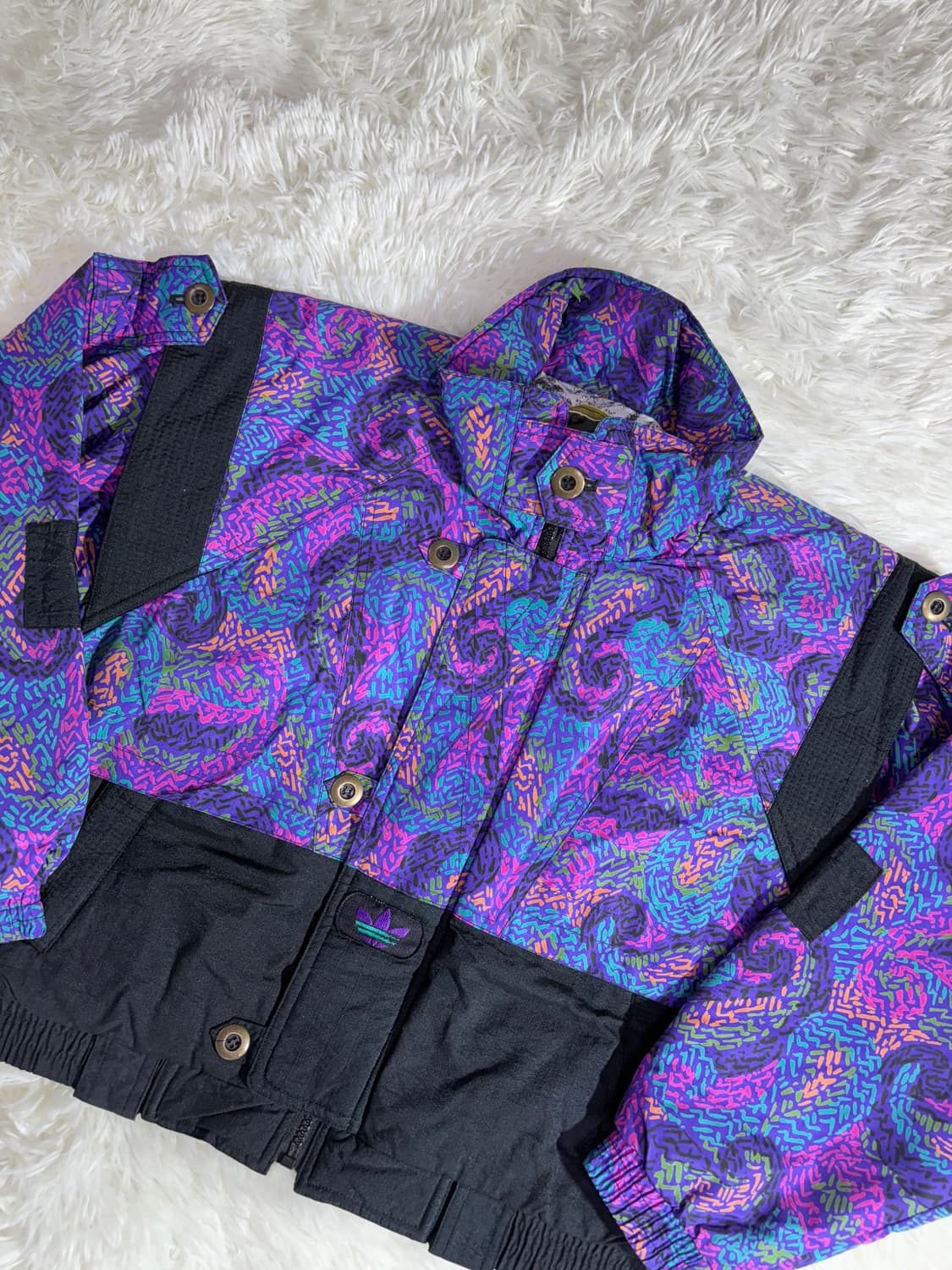 아디다스 90‘s 스키 패턴 반집업 아노락  상품이미지5