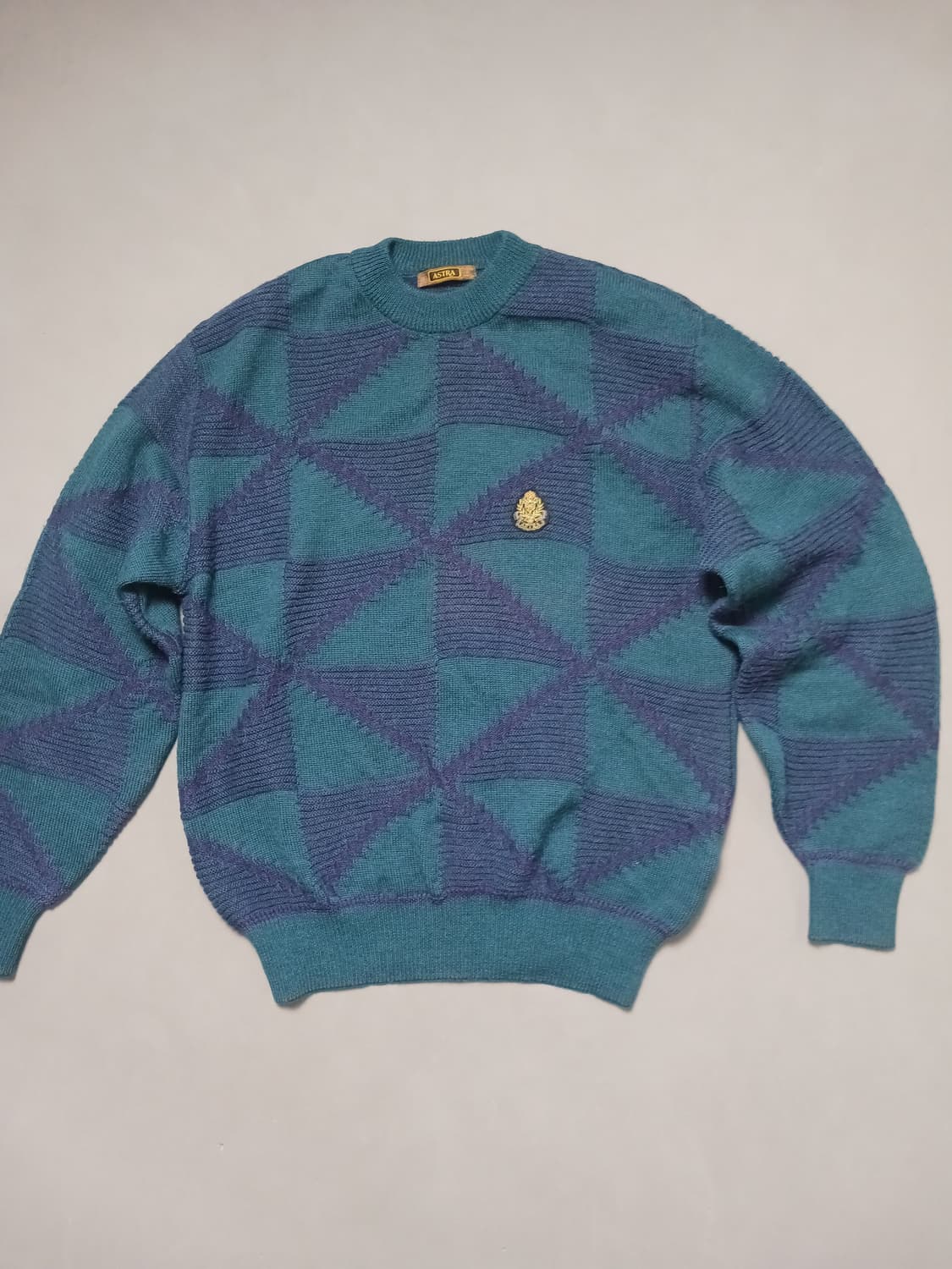 [100] ASTRA 아스트라 울 100% 패턴 니트 스웨터 상품이미지1