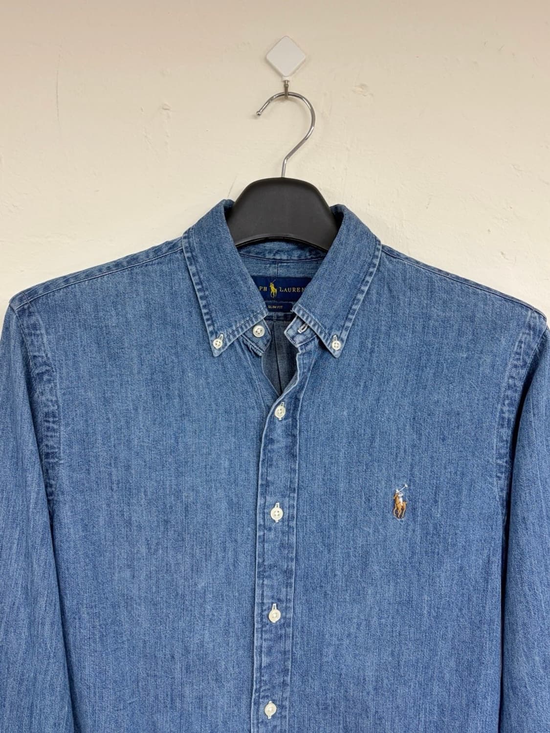 폴로 랄르포렌/ 샴브레이 데님 셔츠 슬림핏/ M 상품이미지2