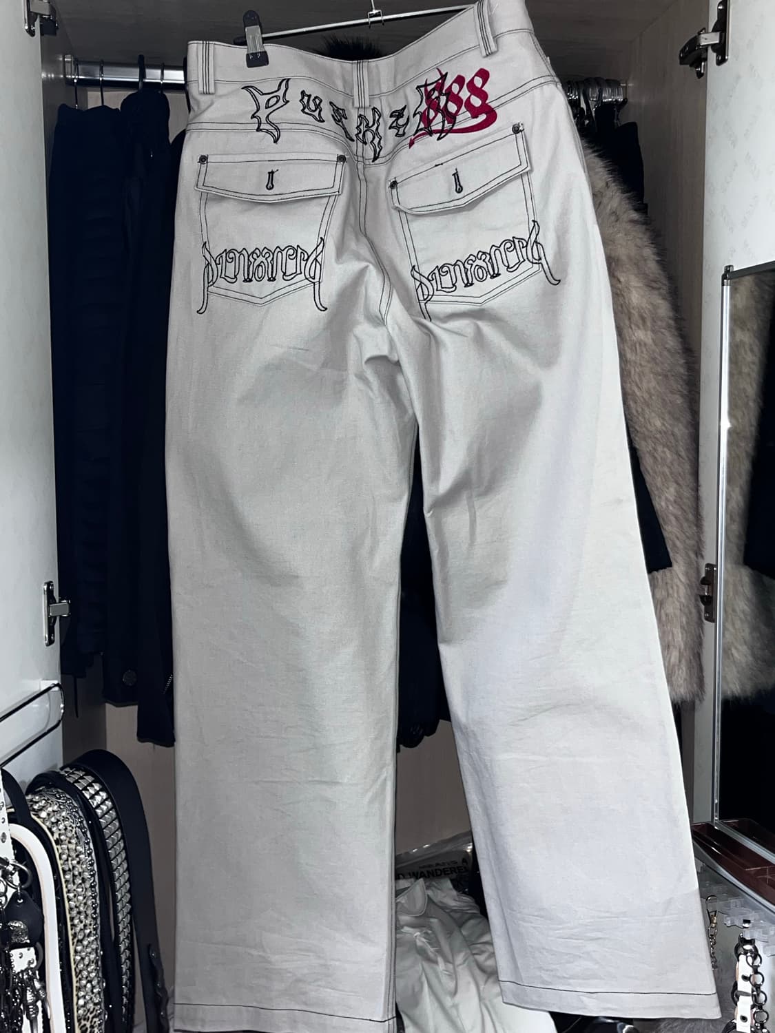 <새상품>플노팔 888데빌 스티치 팬츠 상품이미지4