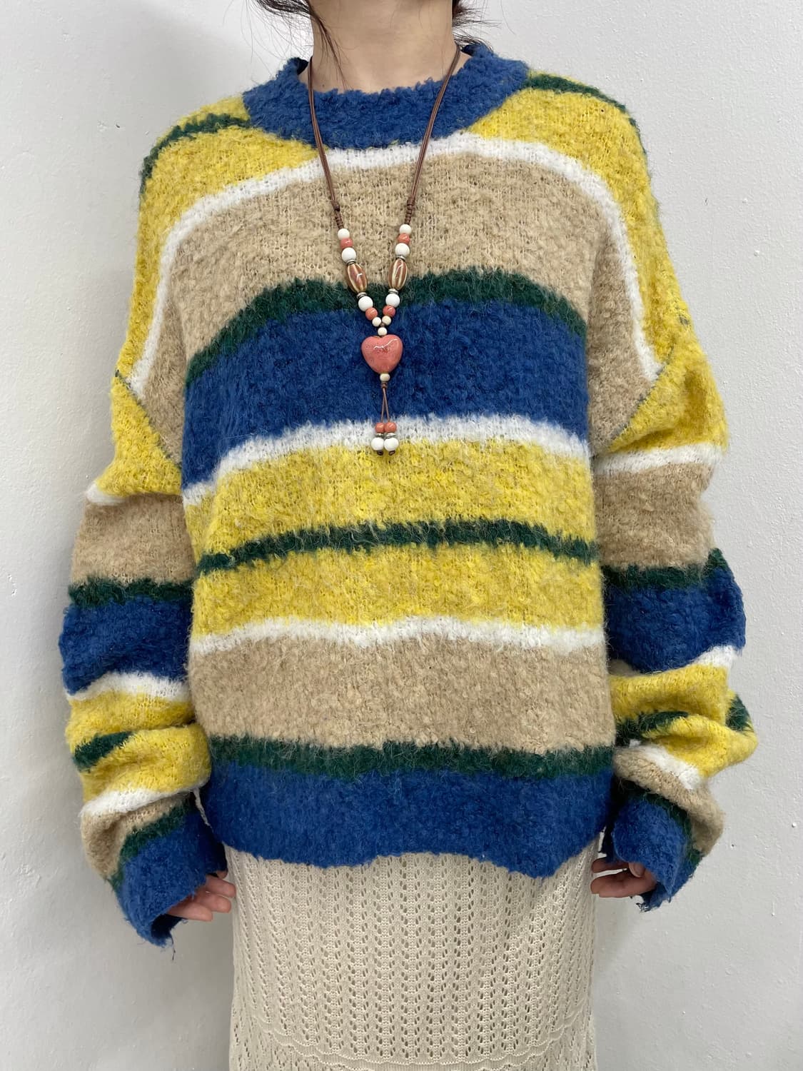 니코앤드 스트라이프 부클 니트 상품이미지1