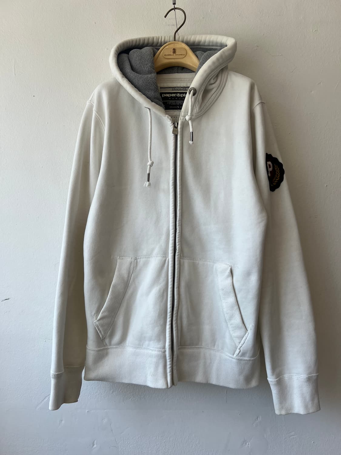 페이퍼플레인즈 남성 아이보리 후드집업점퍼 코튼점퍼 상품이미지2