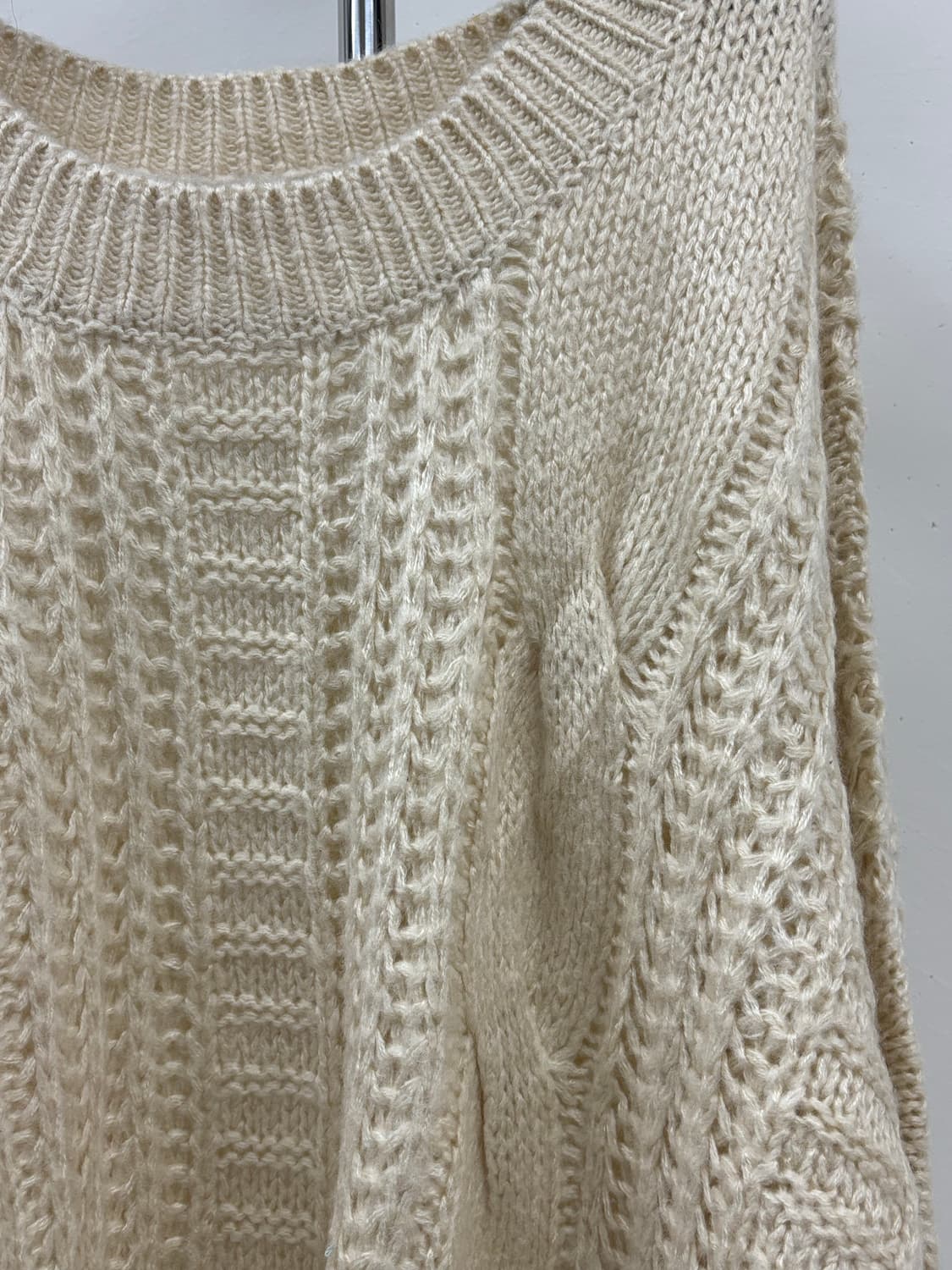 빈티지 아이보리 니트 스웨터 상품이미지5