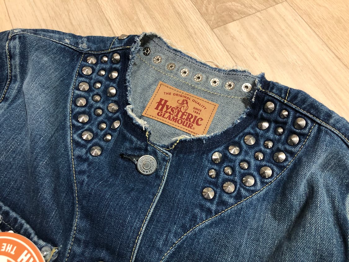 히스테릭글래머 프린지 스터드 데님자켓 S 상품이미지4