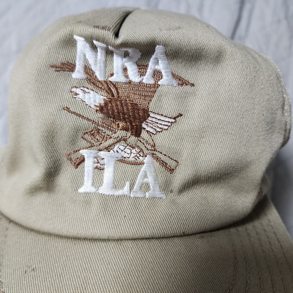 [OS] 빈티지 NRA 이글 로고 베이지 5패널 캡 상품이미지2