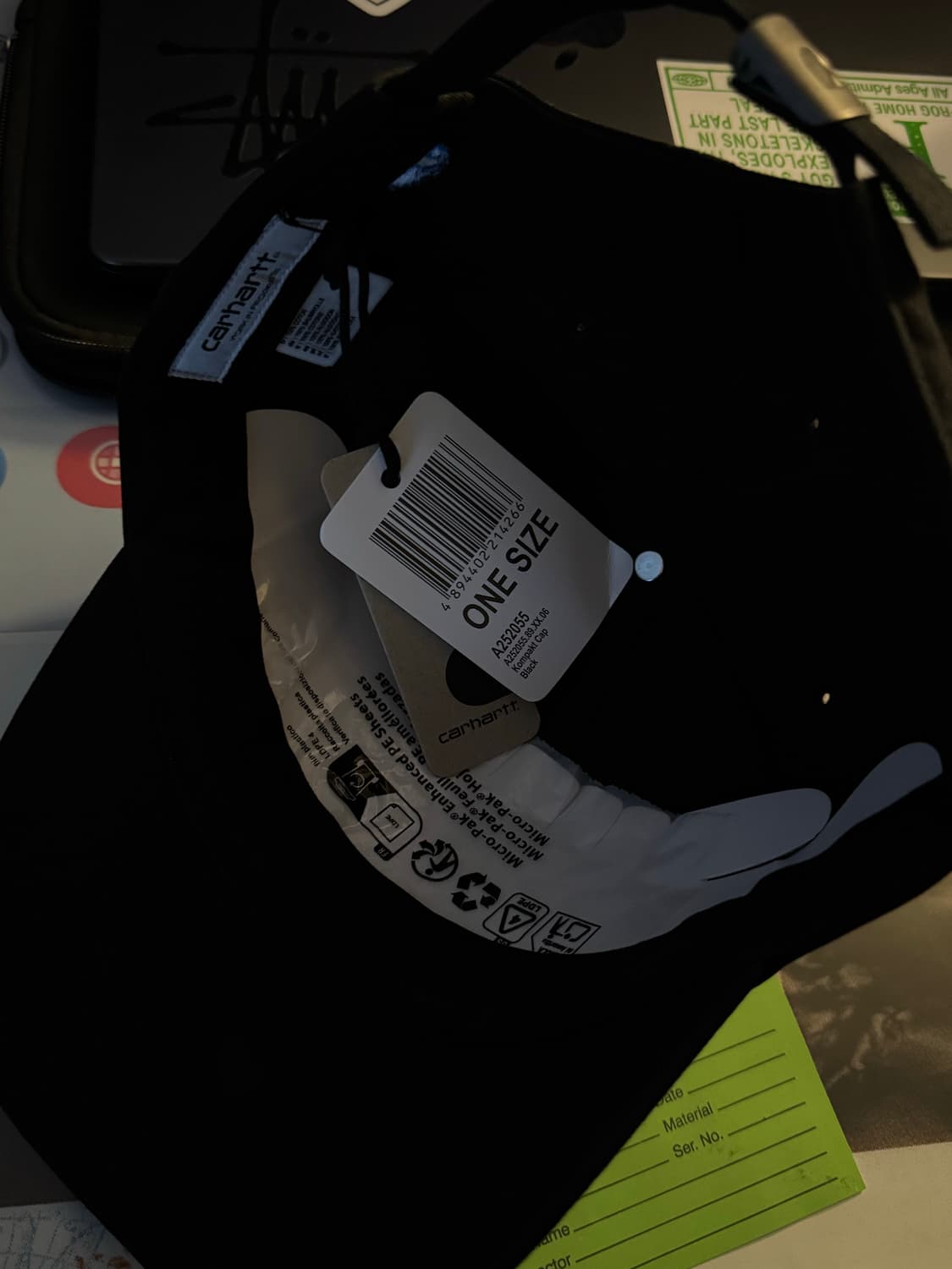 [OS] 칼하트 x 콤팩트 레코드바 볼캡 블랙 상품이미지2