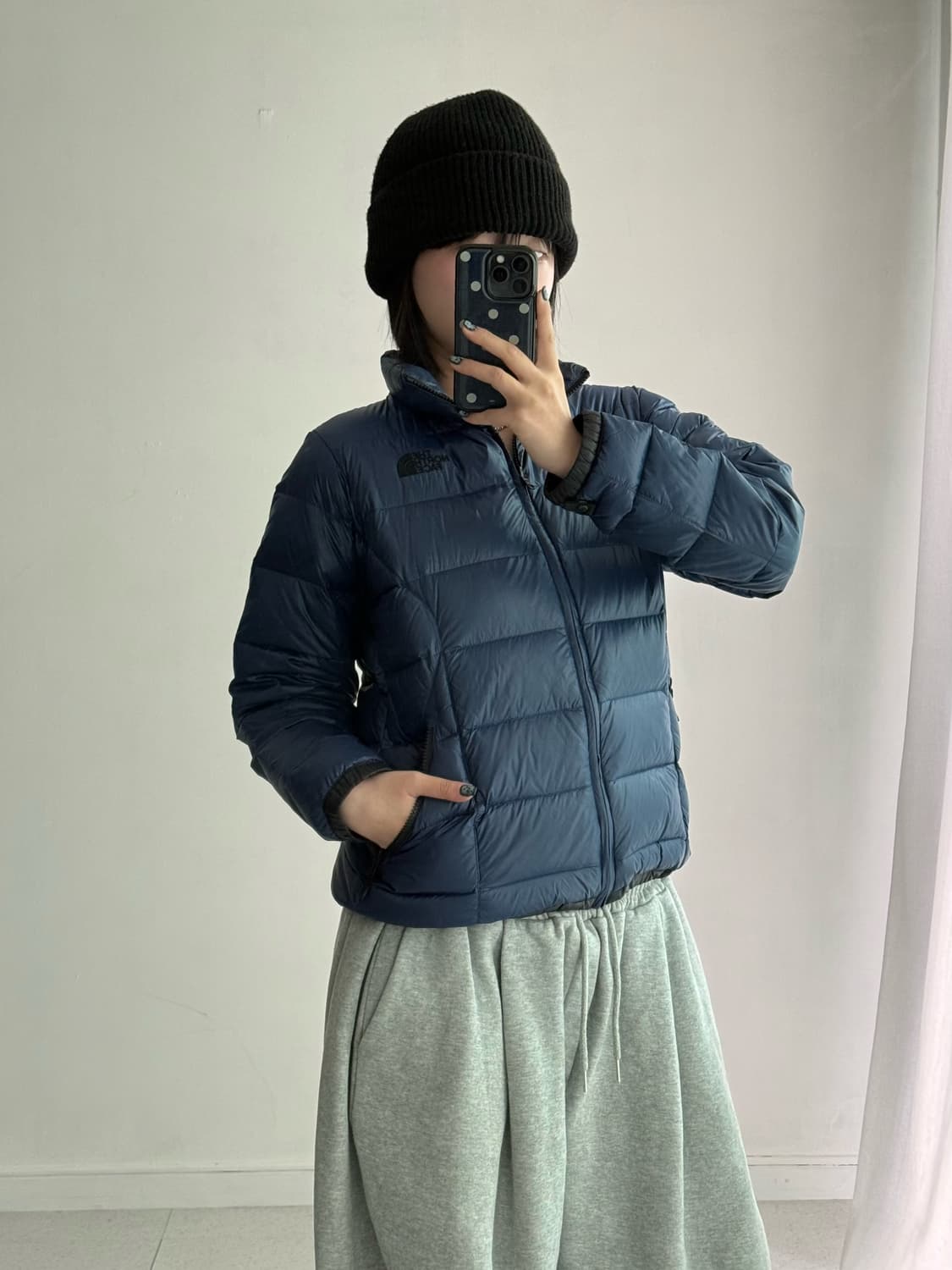 노스페이스 네이비 경량패딩 상품이미지5