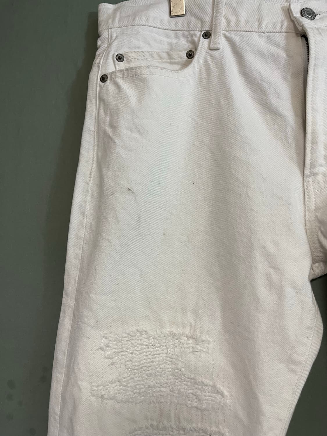 Rats 화이트 크래쉬 데님 L  상품이미지3