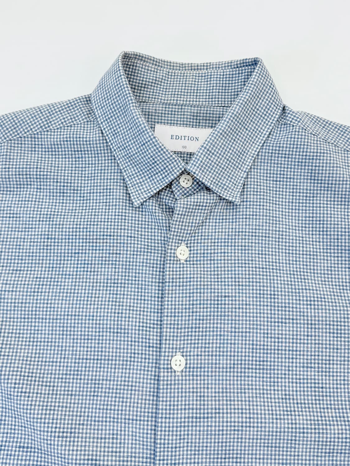 Edition 잔체크 코튼 버튼다운 셔츠 상품이미지2