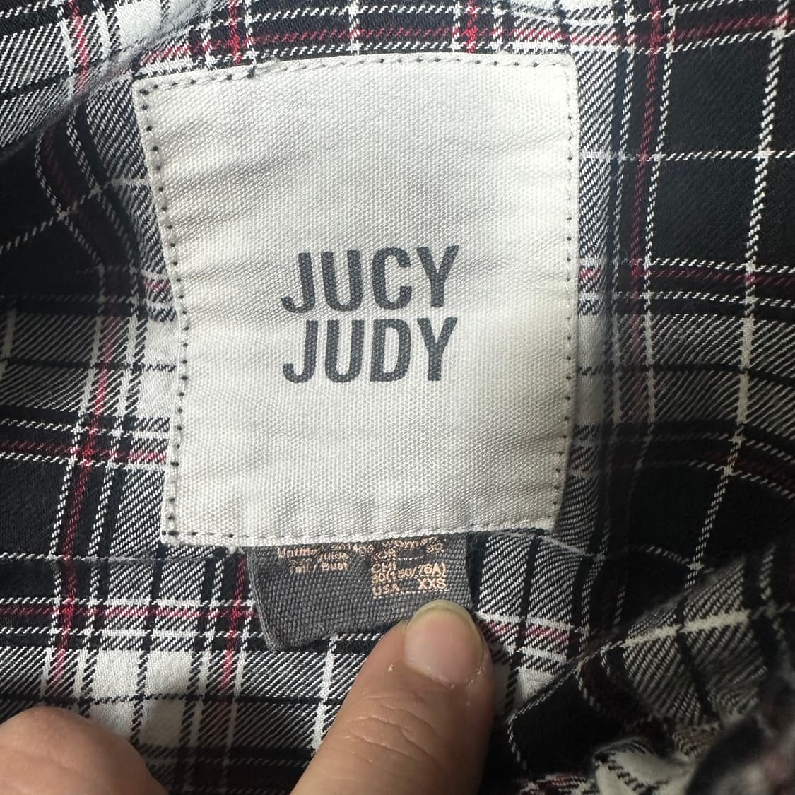 ✨ (바배) 쥬시주디 체크 벨트 셔츠 상품이미지3