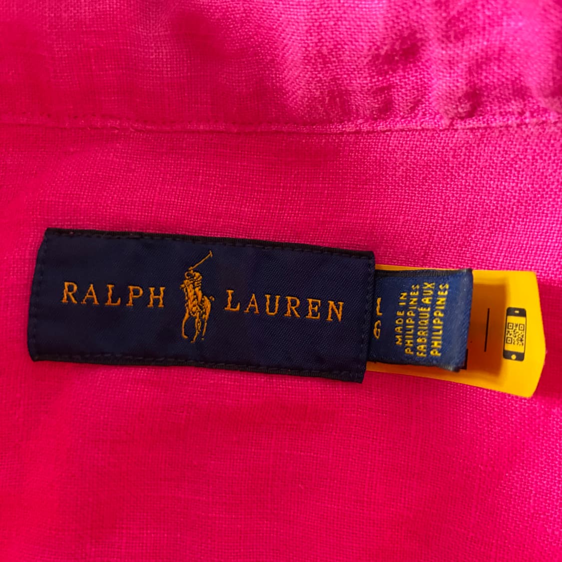 Polo  폴로 랄프로렌 신형 자수 핑크 린넨 셔츠  상품이미지4