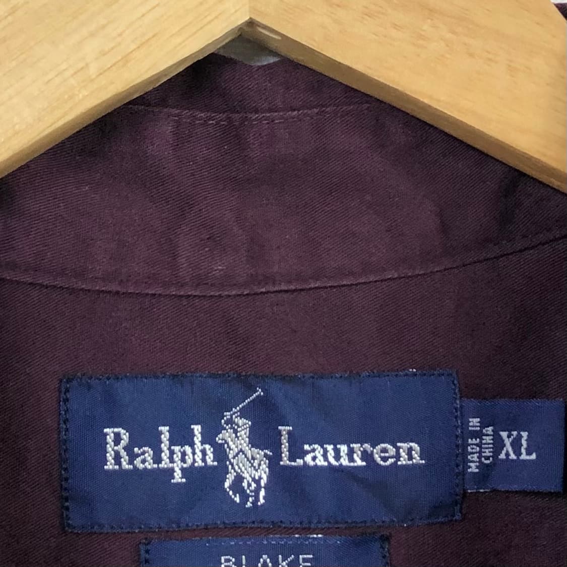 Xxl 폴로 버건디 솔리드코튼 셔츠 상품이미지3