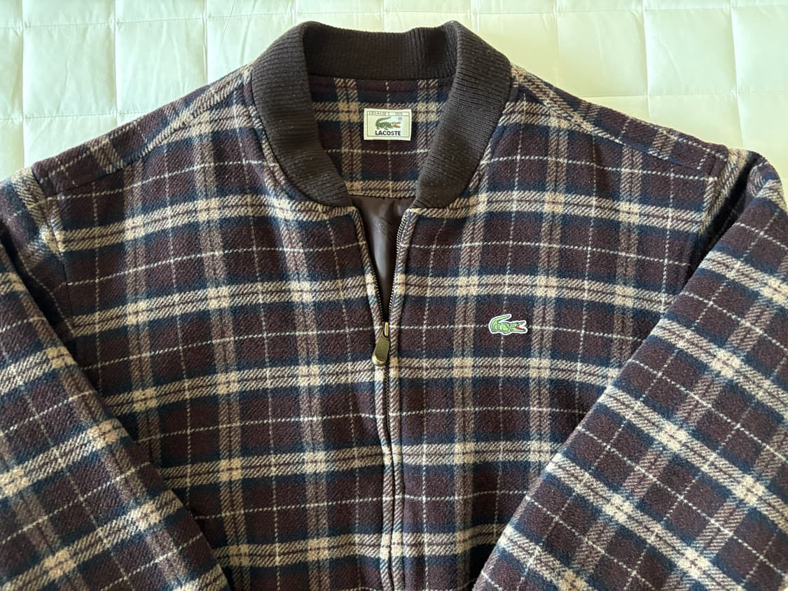 라코스테 체크 봄버 자켓 상품이미지3