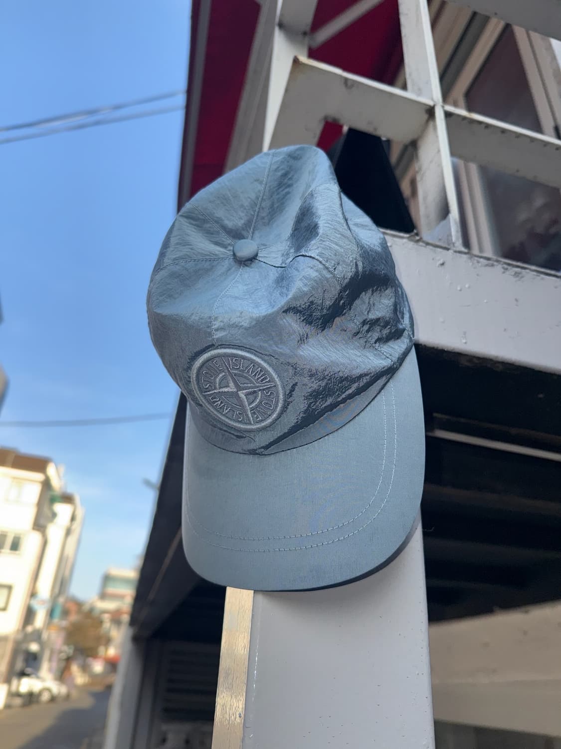 스톤아일랜드 스카이블루 나일론 볼캡 상품이미지1