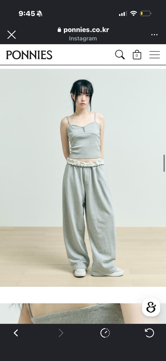 포니즈 스웻팬츠 그레이 스트라이프 쿨거 택포 상품이미지3