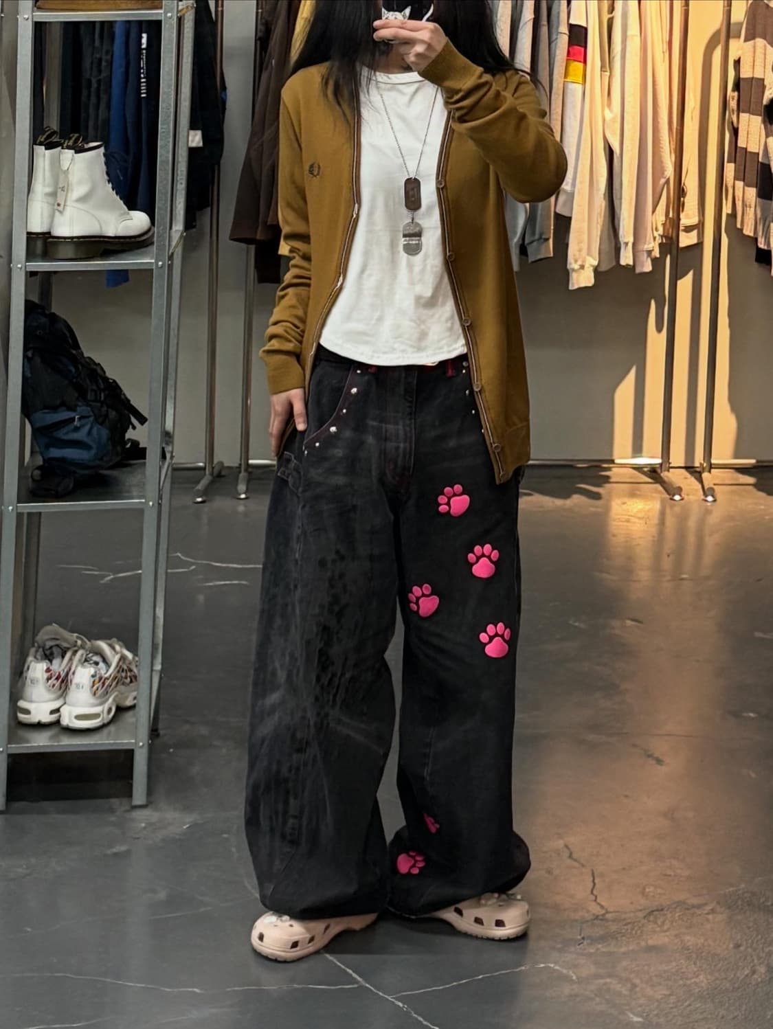 프레드페리 자수로고 브라운 가디건 A2409 상품이미지1